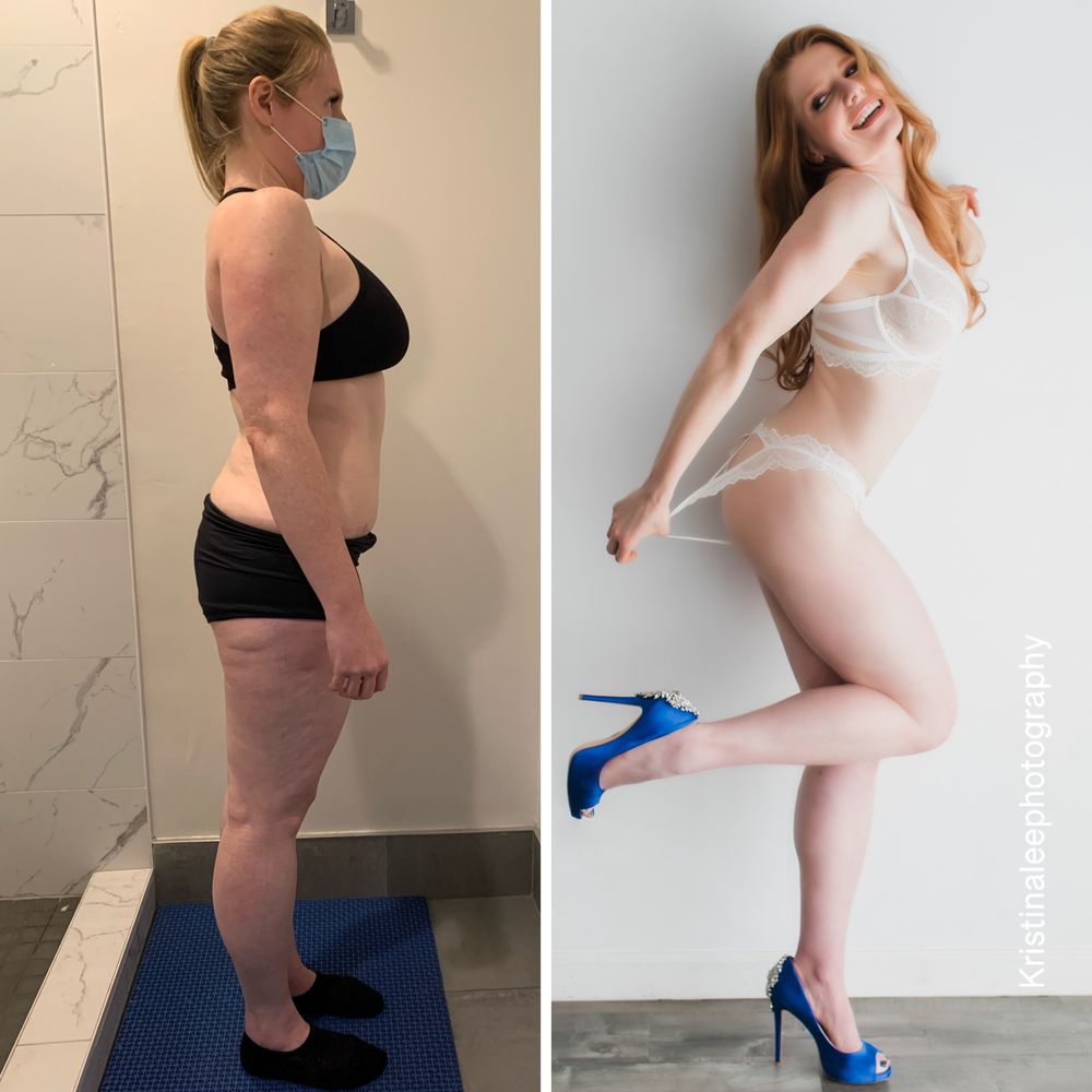 Women's body transformation result
