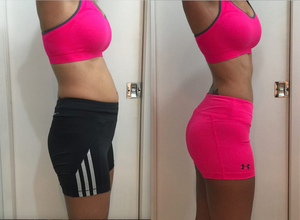 Female personal training transformation